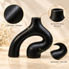 Black Abstract Arch Sculptural Ceramic Vase – 7 Inch product features