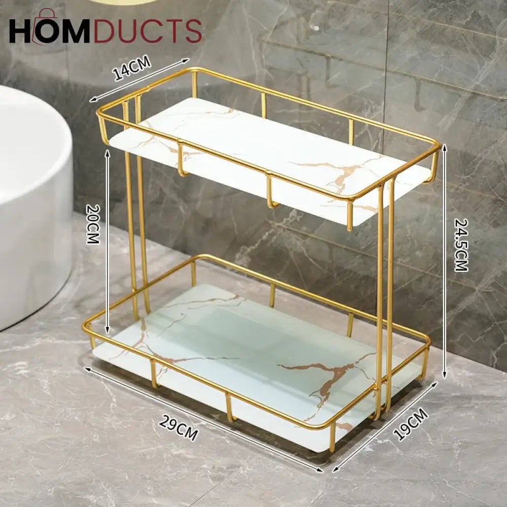 Modern 2 Tier Cosmetic Organizer