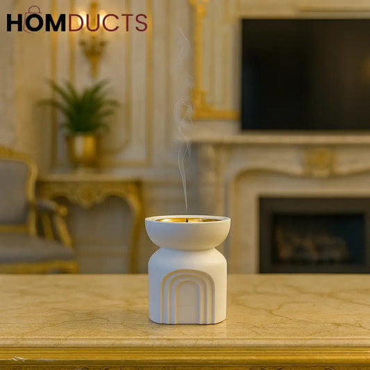 Modern Ceramic Arch Incense Burner – Minimalist Aromatherapy Holder