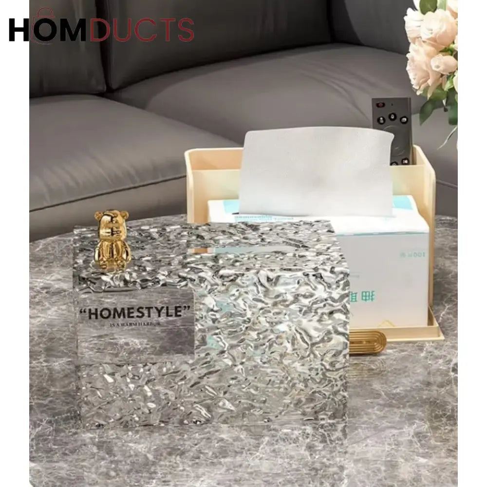 Modern Glacier Style Tissue Box