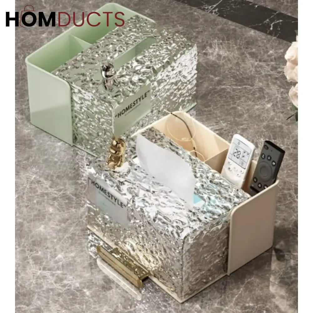 Modern Glacier Style Tissue Box