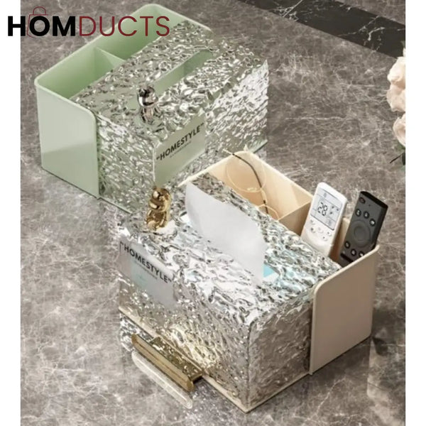 Modern Glacier Style Tissue Box