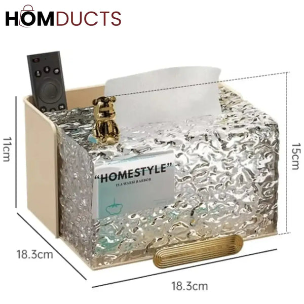 Modern Glacier Style Tissue Box