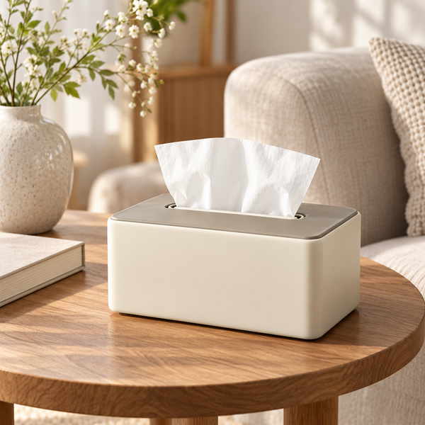 Modern rectangular tissue box