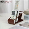 Modern Remote Control Holder Stand – 4-Slot Desk Organizer for TV & AC Remotes