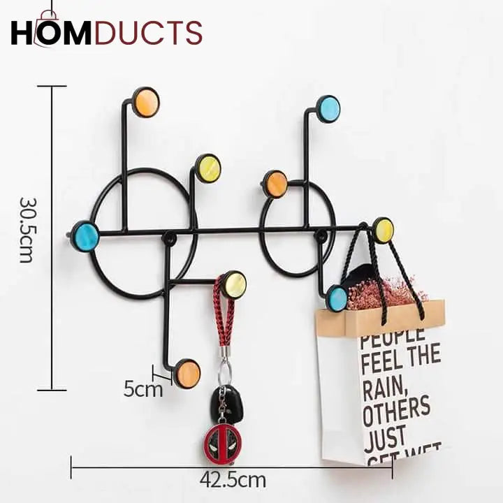 Modern Style Wall Shelf With Hooks