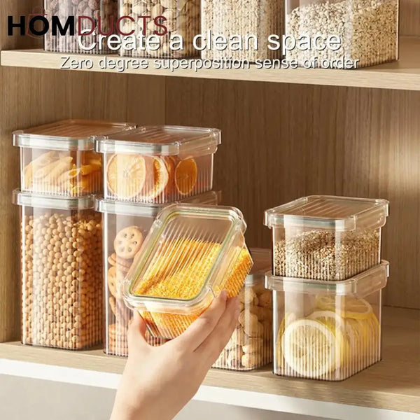 Moisture Proof Airtight Food Container Set (4Pcs)