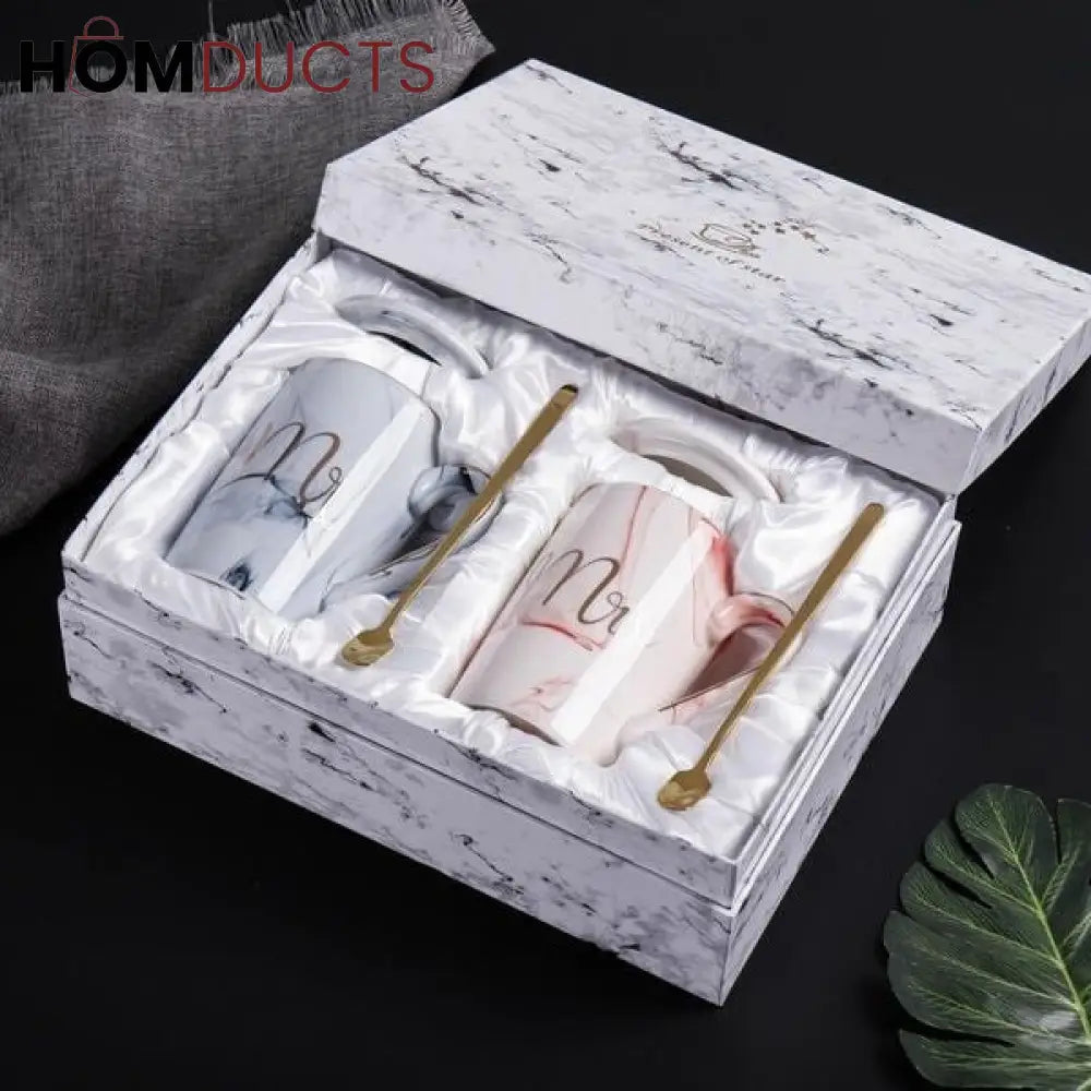 Mr And Mrs Mug Set Gift Box