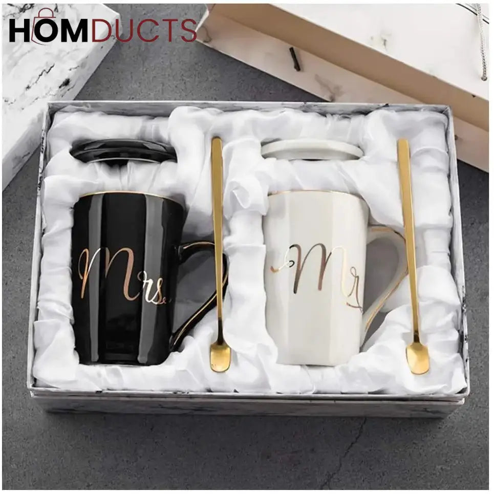 Mr And Mrs Mug Set Gift Box Style 1