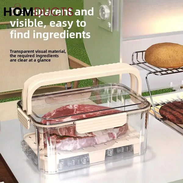 Multi-Layer Airtight Vegetable Storage Container with Drain Tray & Freshness Lock for Fridge and Kitchen