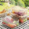 Multi-Layer Airtight Vegetable Storage Container with Drain Tray & Freshness Lock for Fridge and Kitchen