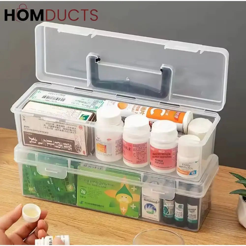 Multi-Purpose Storage Box with Handle – 6 Removable Compartments for Spices Cables Crafts & More