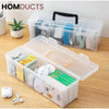 Multi-Purpose Storage Box with Handle – 6 Removable Compartments for Spices Cables Crafts & More