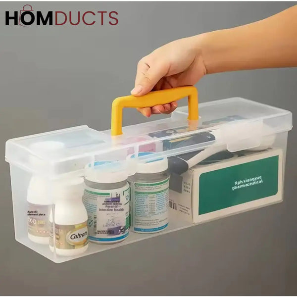 Multi-Purpose Storage Box with Handle – 6 Removable Compartments for Spices Cables Crafts & More