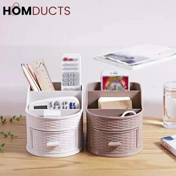 Multifunctional Desktop Storage Box & Organizer: Cosmetic, Makeup Brush, Home Office, Bathroom