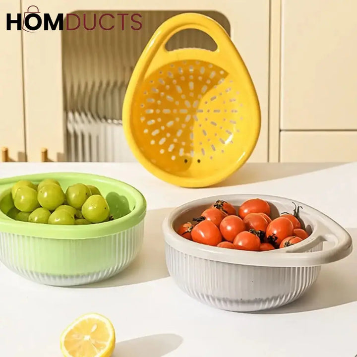 Multifunctional Double Layer Drain Bowl