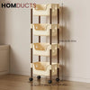 Multifunctional Storage Trolly With Wheels 4Layer