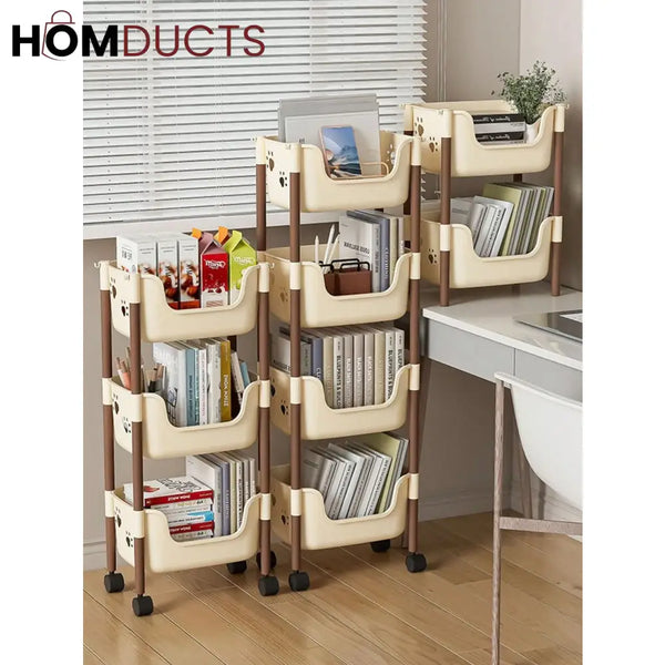 Multifunctional Storage Trolly With Wheels