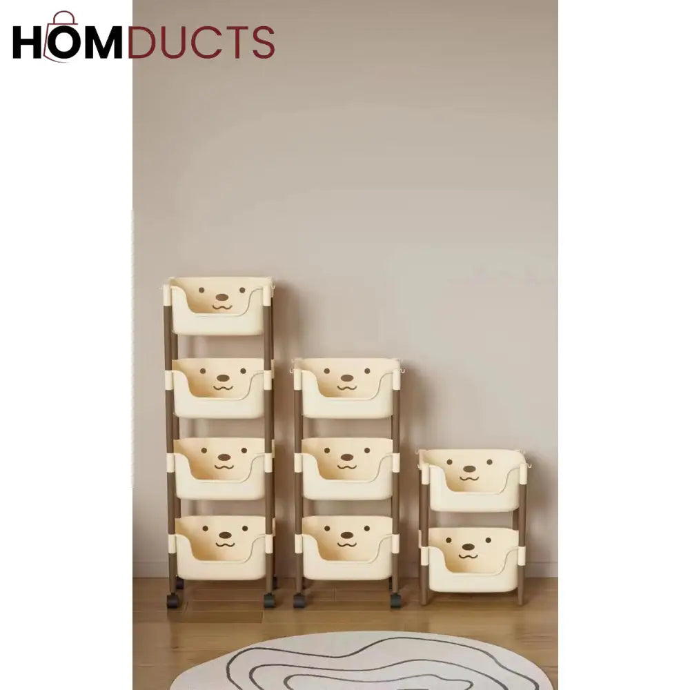 Multifunctional Storage Trolly With Wheels