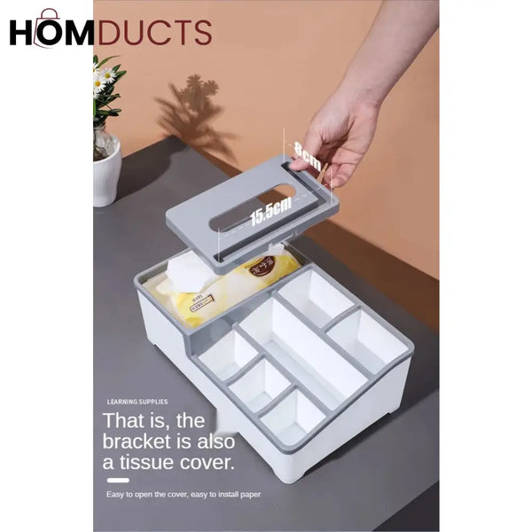 Multifunctional Tissue Storage Box J & C Organizer