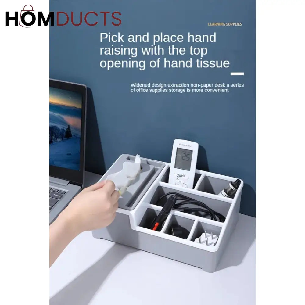 Multifunctional Tissue Storage Box J & C Organizer