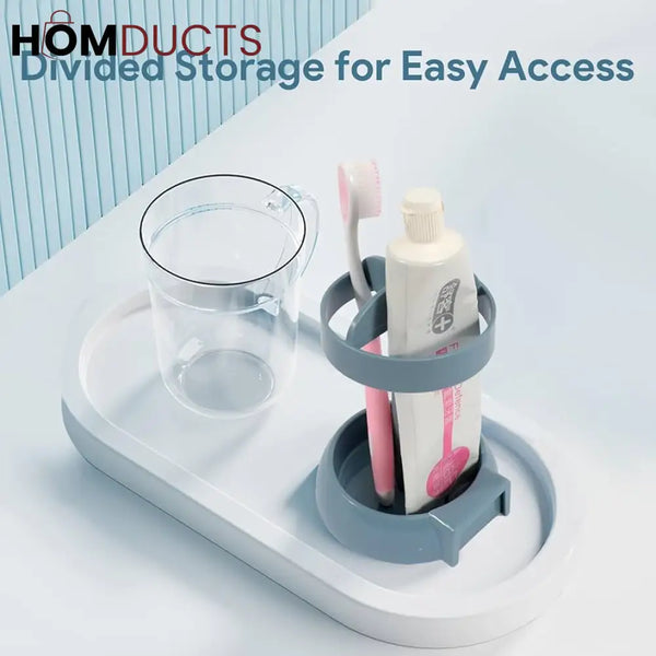 Multifunctional Toothbrush Holder & Wash Cup: Bathroom Storage Rack