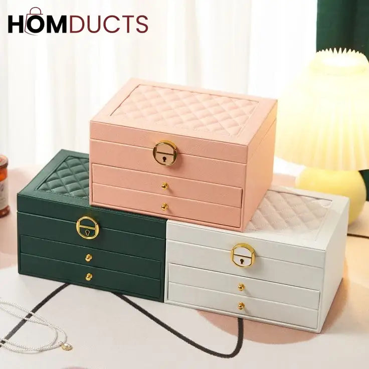 Multilayer High-end Jewelry Organizer With Lock