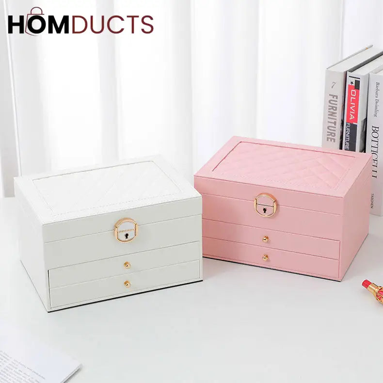 Multilayer High-end Jewelry Organizer With Lock