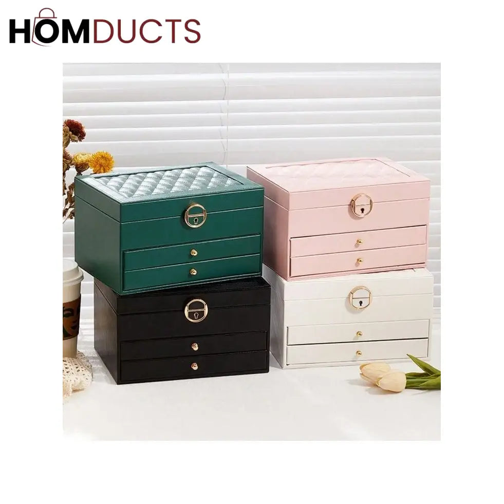 Multilayer High-end Jewelry Organizer With Lock