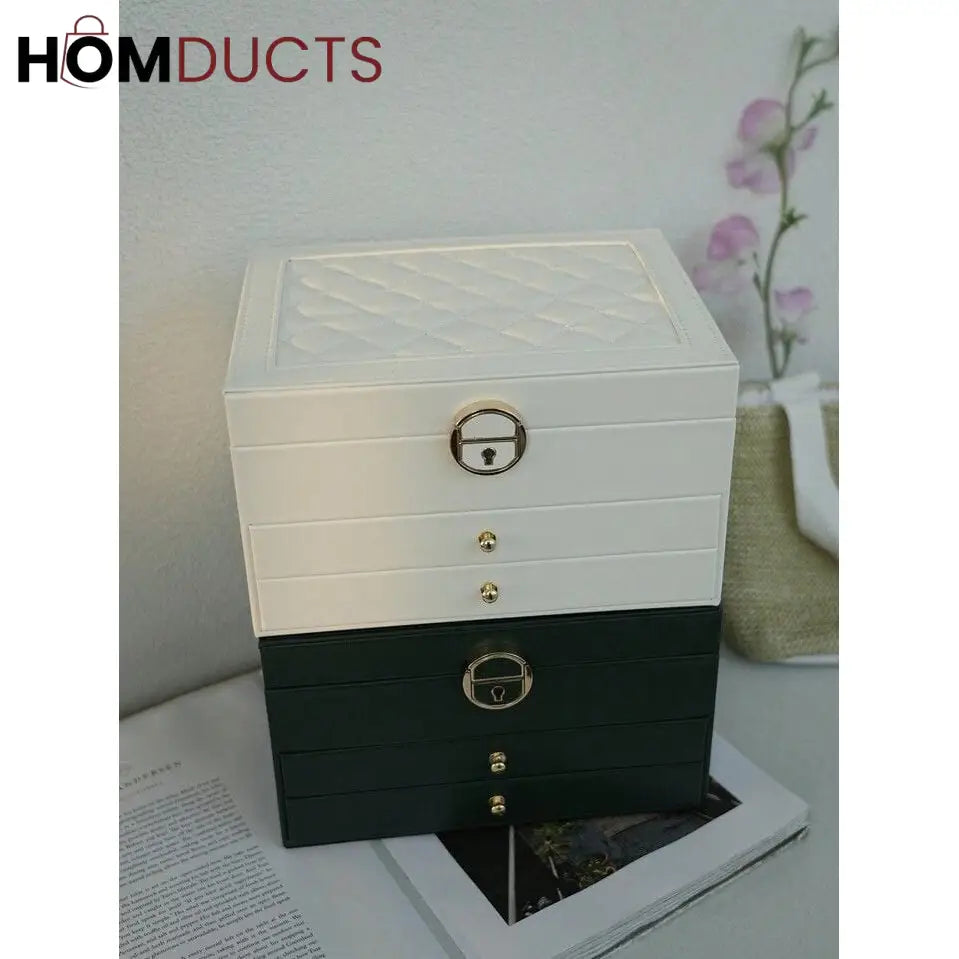 Multilayer High-end Jewelry Organizer With Lock