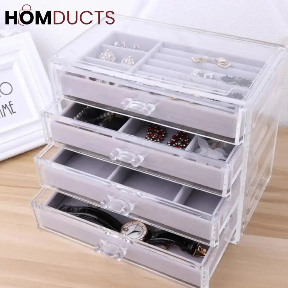 Multilayer Plush Jewelery Organizer 4 Layer J & C