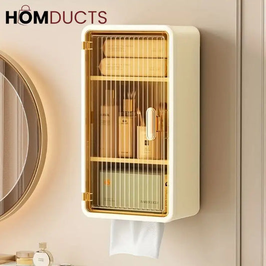 Multipurpose Bathroom Wall Cabinet With Tissue Holder