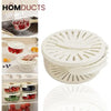 Multipurpose Fruit Storage Container with Built-in Strainer and Handle - Fresh Produce Washer and Drainer Bowl