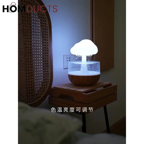 Mushroom Rain Humidifier With Night Light