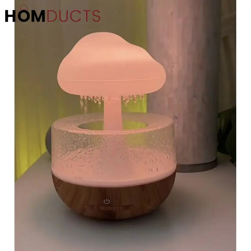 Mushroom Rain Humidifier With Night Light