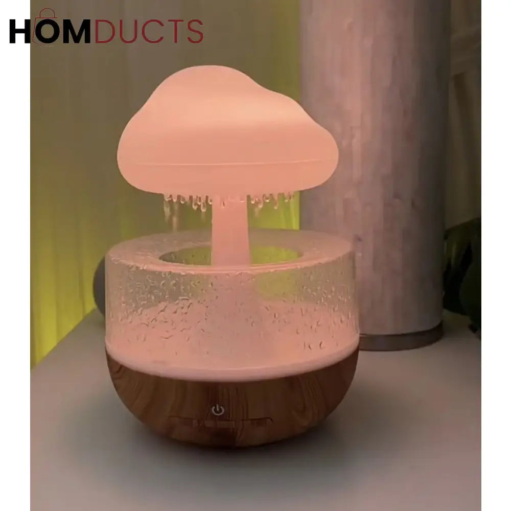 Mushroom Rain Humidifier With Night Light