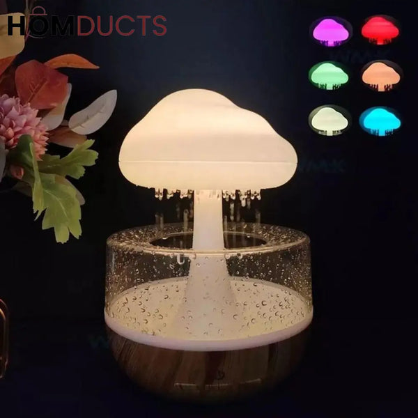 Mushroom Rain Humidifier With Night Light