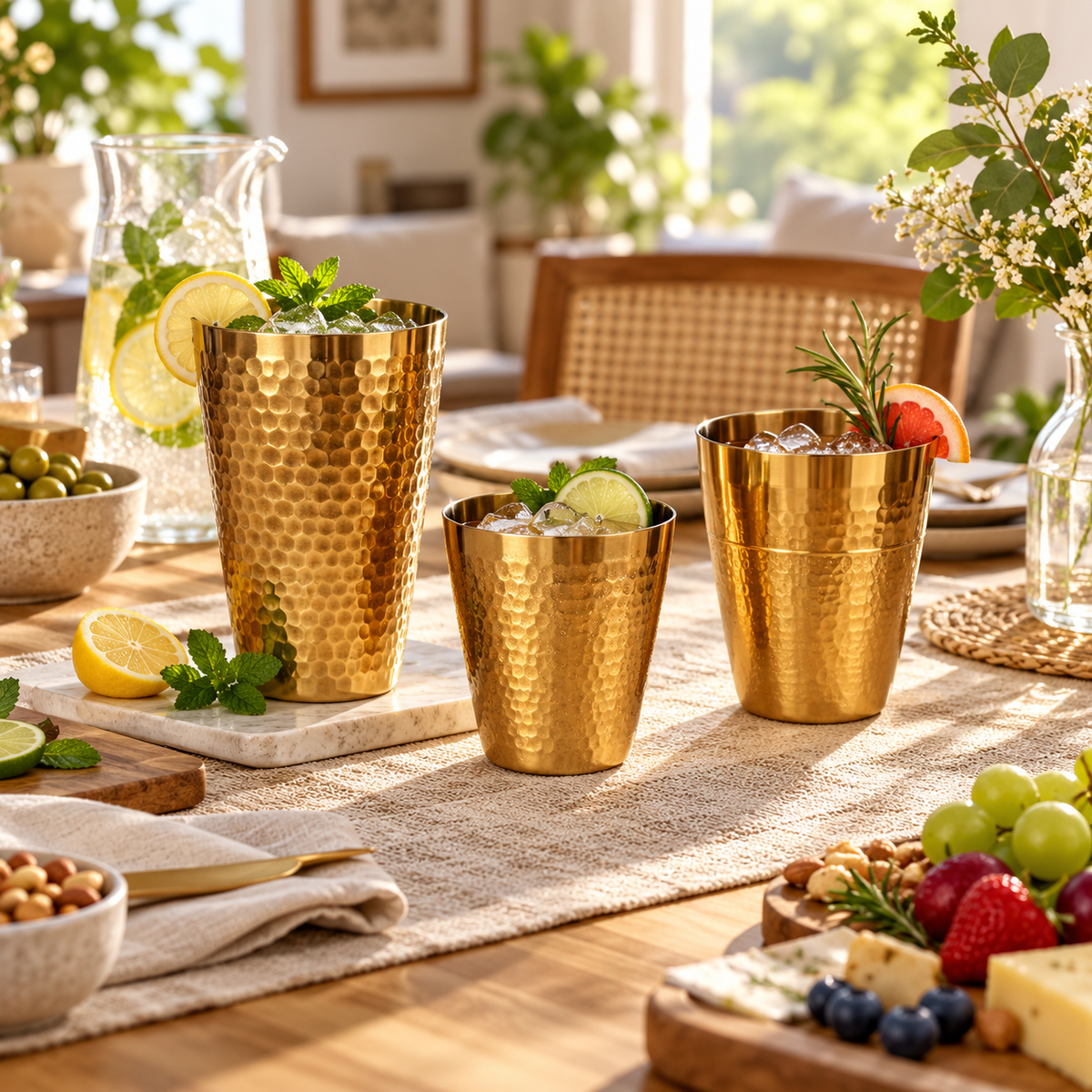 Gold Stainless Steel Drinking Glass