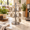 Stainless Steel 6-Cup Mug Holder Stand
