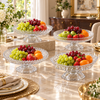 Crystal Glass Pedestal Fruit & Dessert Plate