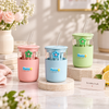 350ml glass straw sipper with silicone sleeve in assorted colors
