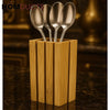 Natural Bamboo Spoon Holder – Elegant Utensil Organizer for Kitchen Counters