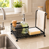 Decorative gold wire storage basket with wooden lid