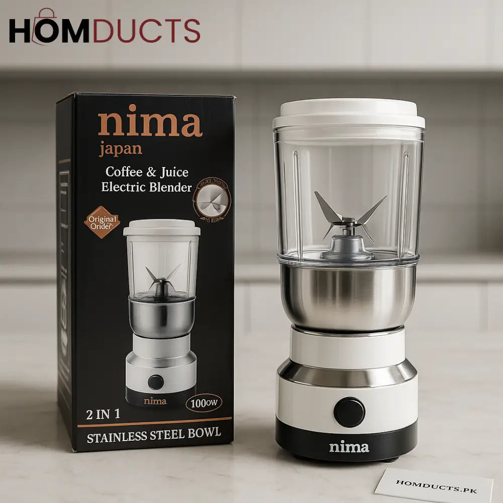 Nima Japan 2 in 1 Electric Coffee & Juice Blender – Stainless Steel Bowl – 300W