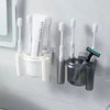 No-Drill Wall Mount Toothbrush Holder Shelf with Cup | Bathroom Organizer