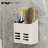 WALL-MOUNTED CUTLERY RACK – NO-DRILL SPACE-SAVING WITH DRAINING BASKET