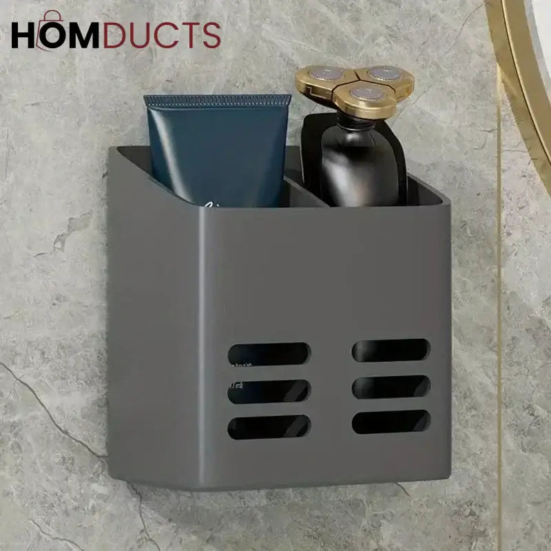 WALL-MOUNTED CUTLERY RACK – NO-DRILL SPACE-SAVING WITH DRAINING BASKET