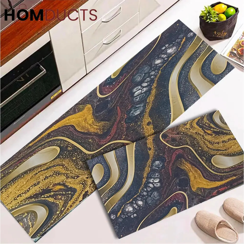 Non Slip 2Pcs Floor Mat Style 19