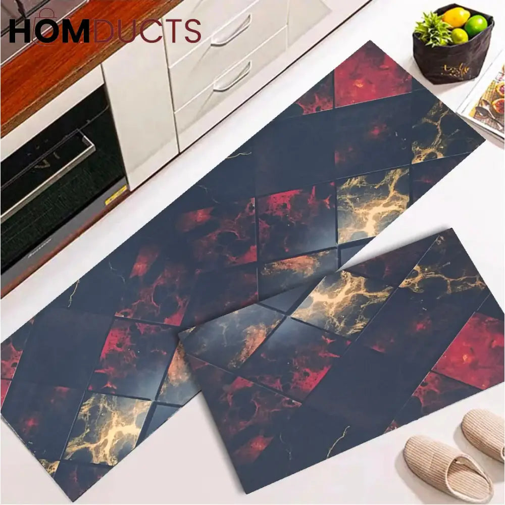 Non Slip 2Pcs Floor Mat Style 9