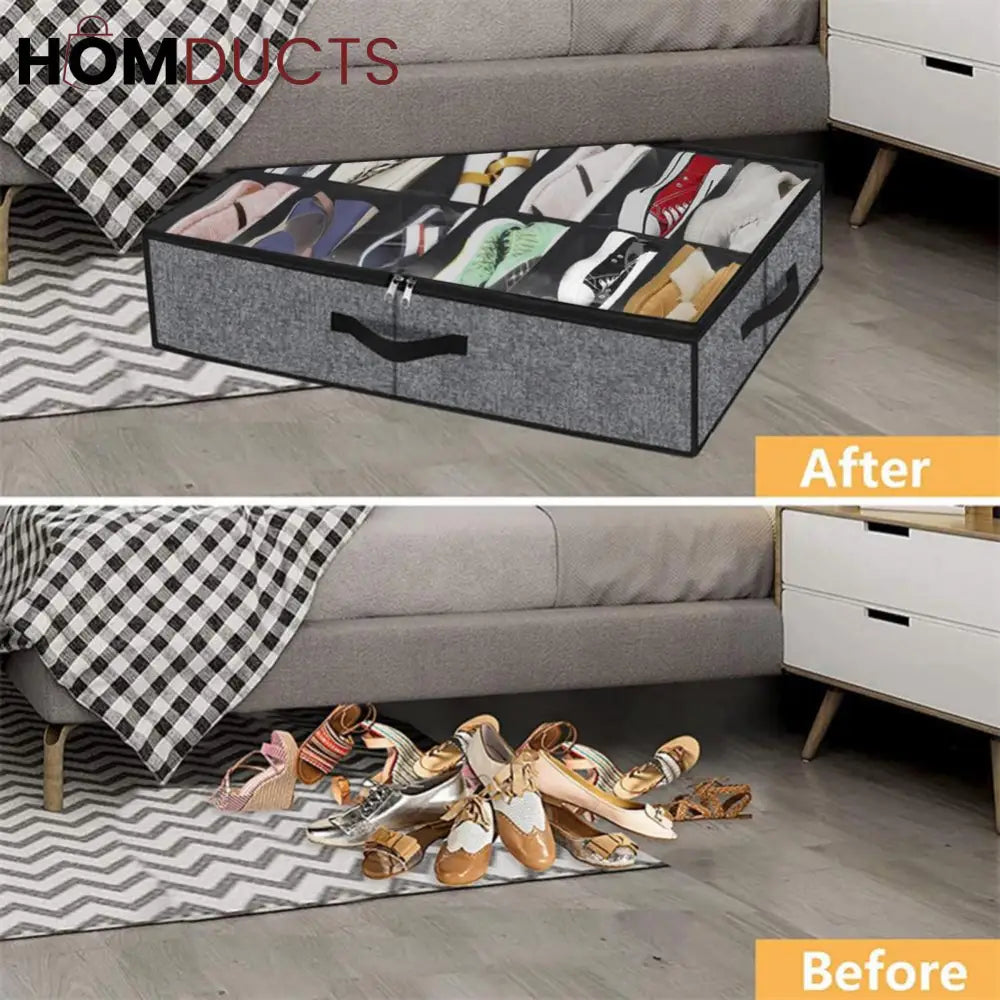 Non Wooven Under Bed Shoes Organizer